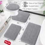 OLANLY Toilet Rugs U-Shaped 24x20, Extra Soft Absorbent Chenille Contour Bathroo... - Image 3