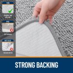 OLANLY Toilet Rugs U-Shaped 24x20, Extra Soft Absorbent Chenille Contour Bathroo... - Image 7