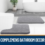 OLANLY Toilet Rugs U-Shaped 24x20, Extra Soft Absorbent Chenille Contour Bathroo... - Image 8