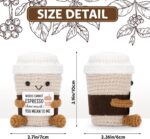 Funny Positive Coffee, Emotional Crochet Doll, Cute Crochet Potato Partner Toy w... - Image 4