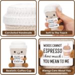 Funny Positive Coffee, Emotional Crochet Doll, Cute Crochet Potato Partner Toy w... - Image 5