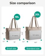 BAGSMART Tote Bag for Women, Lightweight Puffy Tote Bag with Compartments Should... - Image 4