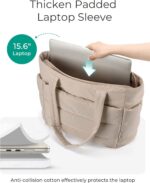 BAGSMART Tote Bag for Women, Lightweight Puffy Tote Bag with Compartments Should... - Image 6