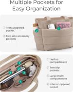 BAGSMART Tote Bag for Women, Lightweight Puffy Tote Bag with Compartments Should... - Image 7