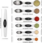 Magnetic Measuring Spoons Set Stainless Steel with Leveler, Stackable Metal Tabl... - Image 3