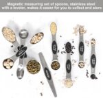 Magnetic Measuring Spoons Set Stainless Steel with Leveler, Stackable Metal Tabl... - Image 4