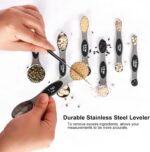 Magnetic Measuring Spoons Set Stainless Steel with Leveler, Stackable Metal Tabl... - Image 5