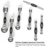 Magnetic Measuring Spoons Set Stainless Steel with Leveler, Stackable Metal Tabl... - Image 8