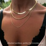 3PCS Gold Necklaces for Women,Chunky Statement Gold Plated Necklace Stack Layere... - Image 3