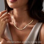 3PCS Gold Necklaces for Women,Chunky Statement Gold Plated Necklace Stack Layere... - Image 5