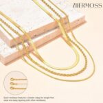 3PCS Gold Necklaces for Women,Chunky Statement Gold Plated Necklace Stack Layere... - Image 6