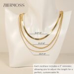 3PCS Gold Necklaces for Women,Chunky Statement Gold Plated Necklace Stack Layere... - Image 7