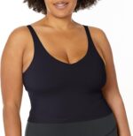 THE GYM PEOPLE Womens' Sports Bra Longline Wirefree Padded with Medium Support - Image 3