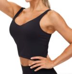 THE GYM PEOPLE Womens' Sports Bra Longline Wirefree Padded with Medium Support - Image 5