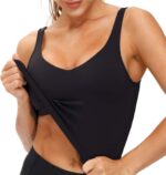 THE GYM PEOPLE Womens' Sports Bra Longline Wirefree Padded with Medium Support - Image 6
