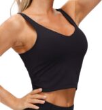 THE GYM PEOPLE Womens' Sports Bra Longline Wirefree Padded with Medium Support - Image 7