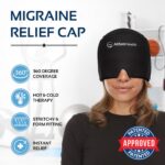 Migraine Relief Cap Ice Head Wrap and Hat | Hot/Cold Gel Pack with Face and Eye ... - Image 3