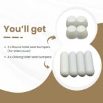 Gadgetime USA Toilet Seat Bumper Kit - Toilet Seat Risers & Toilet Cover Bumpers... - Image 5