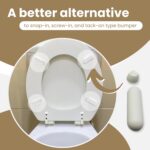 Gadgetime USA Toilet Seat Bumper Kit - Toilet Seat Risers & Toilet Cover Bumpers... - Image 8