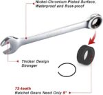24-Piece Ratchet Wrenches Chrome Vanadium Steel Ratcheting Wrench Set with Metri... - Image 3