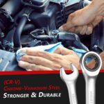 24-Piece Ratchet Wrenches Chrome Vanadium Steel Ratcheting Wrench Set with Metri... - Image 6