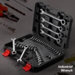 24-Piece Ratchet Wrenches Chrome Vanadium Steel Ratcheting Wrench Set with Metri... - Image 8
