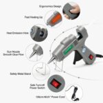 SHJADE Mini Hot Glue Gun Kit with 30 Glue Sticks - Fast Preheating Hot Melt Gun,... - Image 4