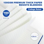 SUQJOY Lined Journal Notebooks for Writing, 100 GSM Thick Paper, 8 Pack Hardcove... - Image 3