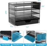 LEKETREE Desk Organizer and Accessories, 5-Tier Paper Letter Tray Organizer with... - Image 3