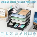 LEKETREE Desk Organizer and Accessories, 5-Tier Paper Letter Tray Organizer with... - Image 5