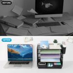 LEKETREE Desk Organizer and Accessories, 5-Tier Paper Letter Tray Organizer with... - Image 7