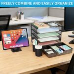 LEKETREE Desk Organizer and Accessories, 5-Tier Paper Letter Tray Organizer with... - Image 8
