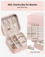 VLANDO Travel Jewelry Case - Bridesmaid Gifts for Women - Small Travel Jewelry B... - Image 5