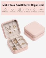 VLANDO Travel Jewelry Case - Bridesmaid Gifts for Women - Small Travel Jewelry B... - Image 8