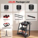 FITPLAM Adjustable dumbbell set,20/35/45/55/70/90lbs Free Weights set with upgra... - Image 10