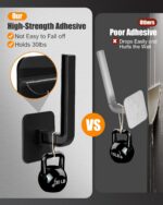 Hat Rack for Hat Storage (4-Pack), Multi-Purpose Hat Organizer, Strong Adhesive ... - Image 3