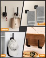 Hat Rack for Hat Storage (4-Pack), Multi-Purpose Hat Organizer, Strong Adhesive ... - Image 5