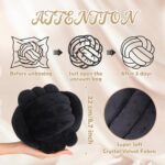 Tegeme Set of 3 Knot Pillow Ball and 18" Throw Pillowcases Fuzzy Striped, Soft K... - Image 3