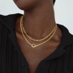 CHESKY Layered Necklaces for Women, 14K Gold Plated Chain Necklace Women Trendy ... - Image 3