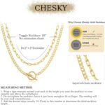 CHESKY Layered Necklaces for Women, 14K Gold Plated Chain Necklace Women Trendy ... - Image 7