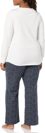 Amazon Essentials Women's Lightweight Flannel Pajama Pant and Long-Sleeve T-Shir... - Image 5