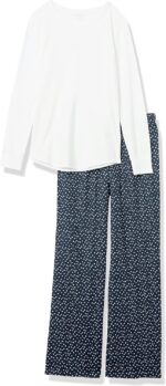 Amazon Essentials Women's Lightweight Flannel Pajama Pant and Long-Sleeve T-Shir... - Image 6