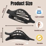 8 Pack Flat Hair Clips for Women,Matte No Crease Flat Claw Clips, Large Strong H... - Image 3