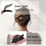 8 Pack Flat Hair Clips for Women,Matte No Crease Flat Claw Clips, Large Strong H... - Image 4