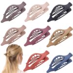 8 Pack Flat Hair Clips for Women,Matte No Crease Flat Claw Clips, Large Strong H... - Image 9