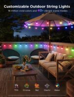 Govee Smart Outdoor String Lights 2, 144ft Outdoor Lights with Dimmable Warm Whi... - Image 3