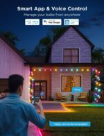 Govee Smart Outdoor String Lights 2, 144ft Outdoor Lights with Dimmable Warm Whi... - Image 6