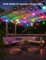 Govee Smart Outdoor String Lights 2, 144ft Outdoor Lights with Dimmable Warm Whi... - Image 7