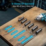 Seesii Impact Wrench 665 FT-LBS(900N.m) 3300IPM 1/2 Impact Gun High Torque Elect... - Image 10