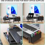 WALI Computer Monitor Stand with Storage, Desk Organizer with Drawer and Pen Hol... - Image 4